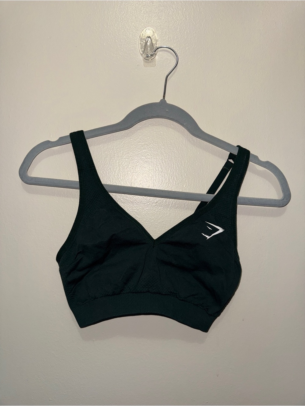 Gymshark Black Seamless Support Crop Sports Bra